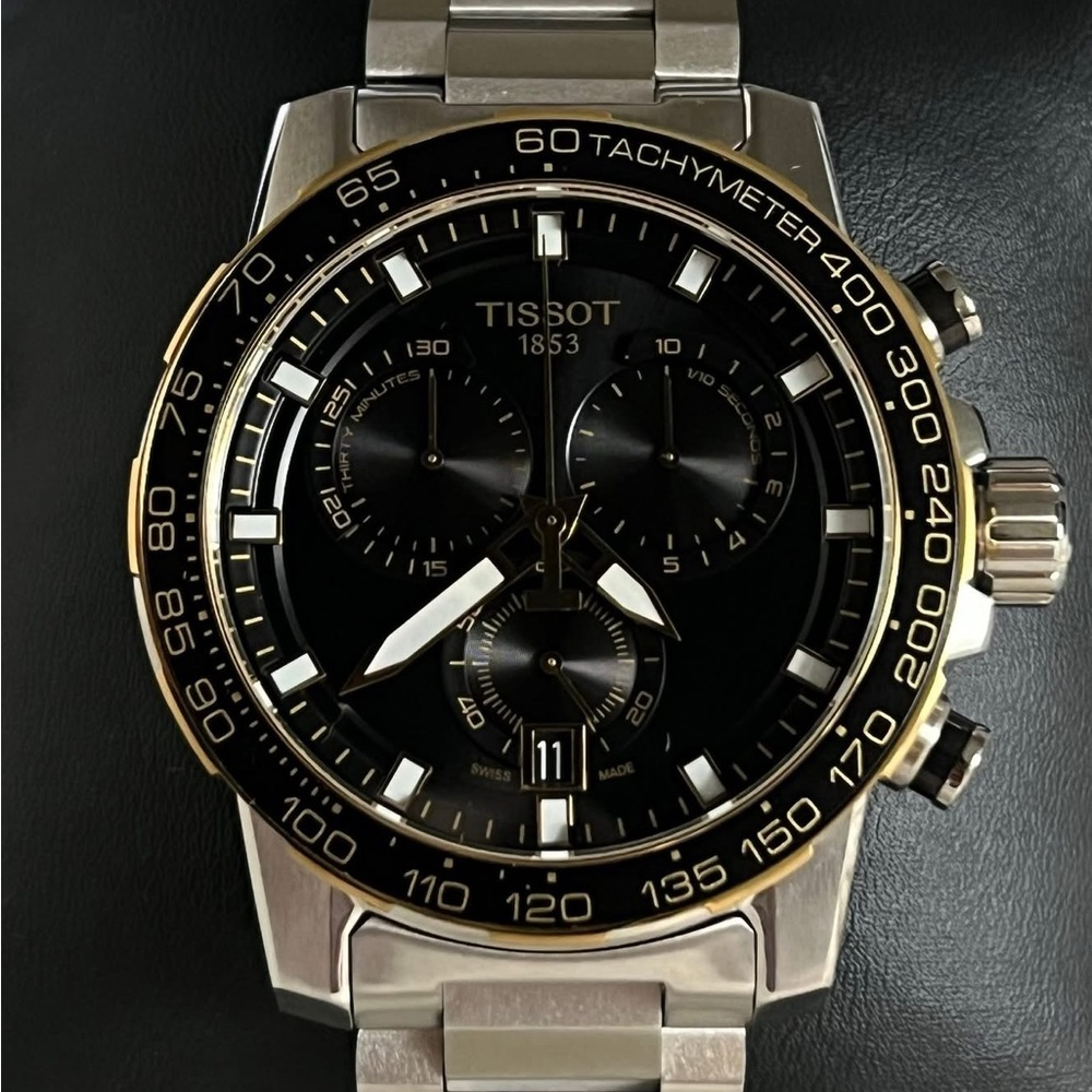 Tissot Men’s Chronograph Quartz Watch
45.5mm
Sapphire Crystal 
Swiss Quartz